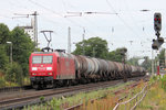 145 013-9  kesselt  am 03.07.2012 durch den Bahnhof von Winsen (Luhe).