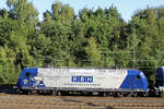145 013-9 ist mit Kesselwagen unterwegs nach Hamburg. Tostedt, 14.08.2026.