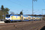 146 534-3 verlässt den Rotenburger Bahnhof und macht sich auf den Weg nach Hamburg.