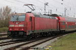 BR 146/867205/146-280-mit-re-4309hamburg-rostockbei-der 146 280 mit RE 4309(Hamburg-Rostock)bei der Einfahrt im Rostocker Hbf.08.11.2024