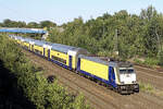 146 512 f�hrt in den Tostedter Bahnhof ein. Datum: 14.08.2026.