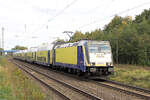 146 512 f�hrt in den Tostedter Bahnhof ein.