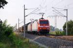 BR 152/160051/das-152er-doppel-152-019-6- Das 152er Doppel 152 019-6 & 152 160-8 mit gemischtem Gterzug in Vietznitz Richtung Falkensee unterwegs. 17.09.2011