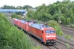 152 046-9 mit 185 071-8 u. 185 005-6 am 10.08.2026 in Tostedt.