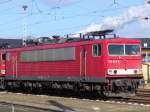 155 259-5 wartet auf den nchsten Einsatz im Bahnhof Wismar.(05.03.2011)