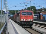 155 152-2 kam,am 10.Juni 2013,um die Nachmittagszeit durch Bergen/Rügen.