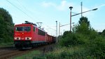 155 134-0 bei der Einfahrt in Wismar.13.07.2016
