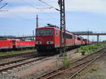 155 056 machte den Anfang einer Reihe abgestellter 155er,am 03.Juni 2020,im Bw Leipzig Engelsdorf.