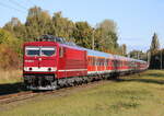 BR 155/863851/155-222-3-mit-wfl-sdz25-jahre-igzvon 155 222-3 mit WFL-SDZ(25 Jahre IGZ)von Warnemünde nach Weiden bei der Durchfahrt in Rostock-Lichtenhagen.06.10.2024