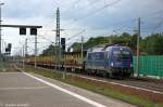 183 500 mgw Service GmbH & Co. KG für Raildox GmbH & Co. KG mit einem leeren Holzzug in Rathenow und fuhr in Richtung Wustermark weiter. 07.06.2012