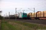 185 633-5 ITL - Eisenbahngesellschaft mbH mit einem Kesselzug  Umweltgefährdender Stoff, flüssig  in Vietznitz und fuhr in Richtung Nauen weiter.