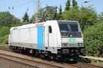 185 681-4 beim Rangieren im Bahnhof Rostock-Bramow.04.06.2016