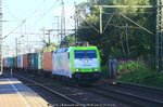 Captrain 185 578  Superhero  mit Containerzug am 05.09.2016 in Hamburg-Harburg