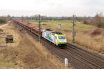 185 578-2  Superhero  ITL - Eisenbahngesellschaft mbH mit einem leeren Autotransportzug in Stendal und fuhr weiter zum Güterbahnhof.