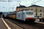 186 639-2 mit Autozug durch Bebra Ri. Göttingen am 07.08.2013