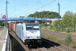 186 459-4 mit Seekisten f�r den Hamburger Hafen. Tostedt, den 12.08.2026.