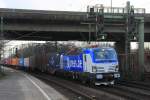 BoxXpress 193 843 mit Containerzug am 25.02.2015 in Hamburg-Harburg