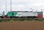 SNCF 437 027 FRET in Ulm mit G�terzug am 13.10.2009.