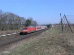 101 062-8 mit RE4007 Ingolstadt - Mnchen HBF bei Rohrbach.