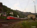 101 126-1 durchfhrt Bacharach mit den EC 115 Dortmund - Klagenfurt 26.07.08  