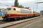 103 245-7 mit TEE in Lindau Insel am 07.10.2023.