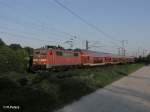 111 179-6 mit RE4268 Passau - Nrnberg (RADLZUG) in Obertraubling.