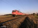 111 130-1 zieht bei Batzhausen eine RB Neuenmarkt(Oberpfalz) 06.03.08