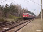 114 019-3 zieht bei ex HP Vogelsang den RE1 Eisenhttenstadt.