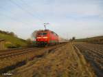 120 110-2 schiebt ein IC bei Fahlenbach nach Nrnberg. 24.03.11