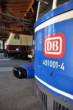 491 001-4 Gläserner Zug im Bahnpark Augsburg am 26.06.2022.