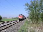 Nachschuss vom Lokzug mit 140 491-2 bei Moosham.