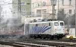 139 135-8 schiebt den Sonderzug mit der 01 150 nach und wird dabei vom Lokdampf umnebelt.