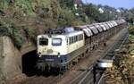 140 488-8 mit Kalkzug in Ulm am 27.09.1985.