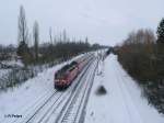 143 363-0 als S10 nach Leipzig bei Schkeuditz.