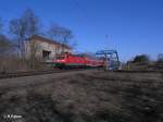 143 868-8 verlsst Eisenhttenstatd mit RB11 Cottbus.