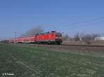 143 928 zieht die RB26139 Lutherstadt Wittenberg - Leipzig bei Podelwitz.