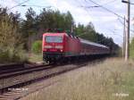 143 868-8 erreicht gleich Eisenhttenstadt mit den RB11 Cottbus.