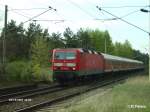 143 569-2 beim ex HP Vogelsang mit RB11 Cottbus.