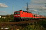 143 119-6 verlsst Obertraubling mit eine RB Neuenmakrt/Oberpfalz.