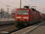 143 080 verlsst Frankfurt/Oder mit einer RB 11 Cottbus.