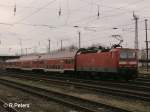 143 846-0 schiebt eine RB 11 Cottbus durch Eisenhttenstadt.