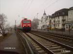 143 064-4 verlsst Rdesheim an dem Rhein mit der RB Wiesbaden.