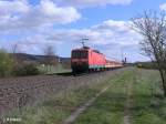 143 820-9 schiebt bei Thngersheim eine RB.