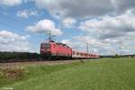 Nachschuss auf 143 336-6als S2 39623 Roth - Altdorf bei Nürnberg bei Winkelhaid.