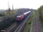 143 928-0 erreicht Schkeuditz mit der S-Bahn nach Leipzig.