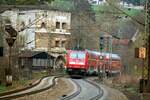 146 214-2 in Ulm bei der Bundesfestung am 13.04.2008.