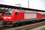 146 204-3 mit Nahverkehrszug in Ulm am 24.11.2008.