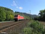 152 144-2 zieht ein leeren Containerzug durch Gambach.27.09.08