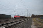 152 168-1 mit einem kurzen Güterzug in Nürnberg Hohe Marter. 02.02.24