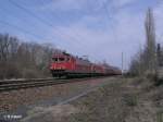 155 122-5 mit Coiltransport nach Riesa beim verlassen von Eisenhttenstadt.